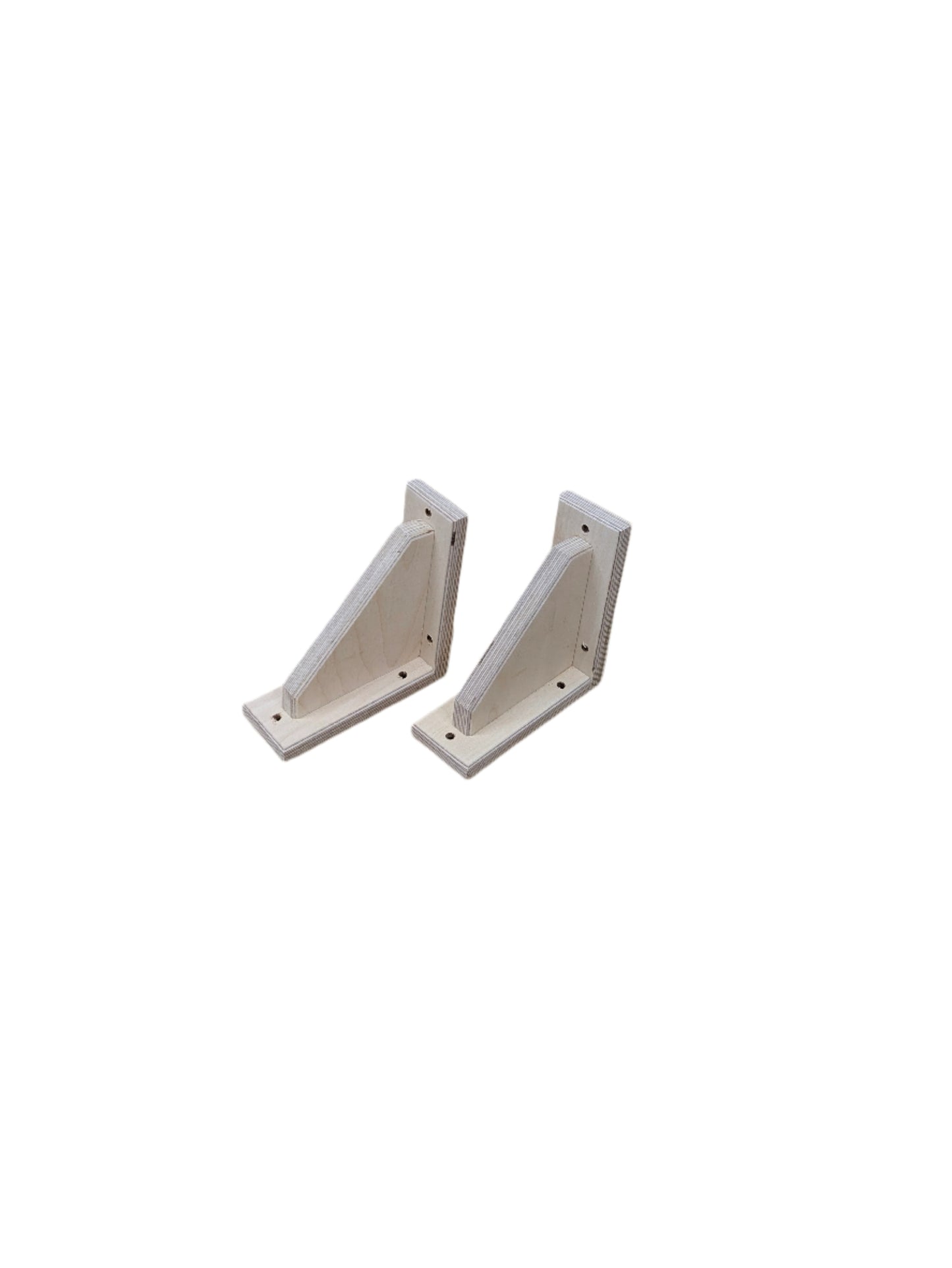Fixed Angle Mounting Brackets for Sloped Walls With or Without Shelf