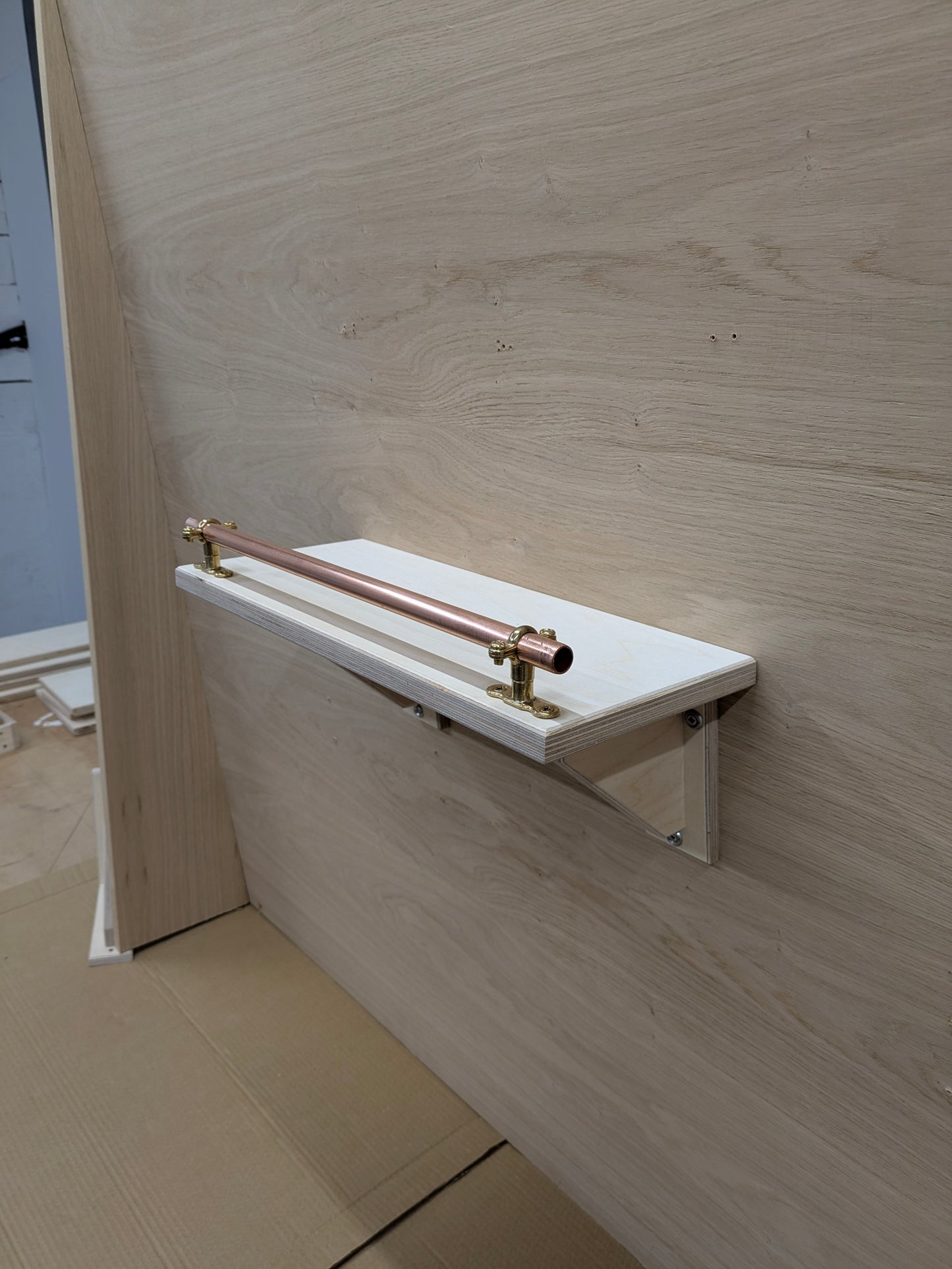 Fixed Angle Mounting Brackets for Sloped Walls With or Without Shelf
