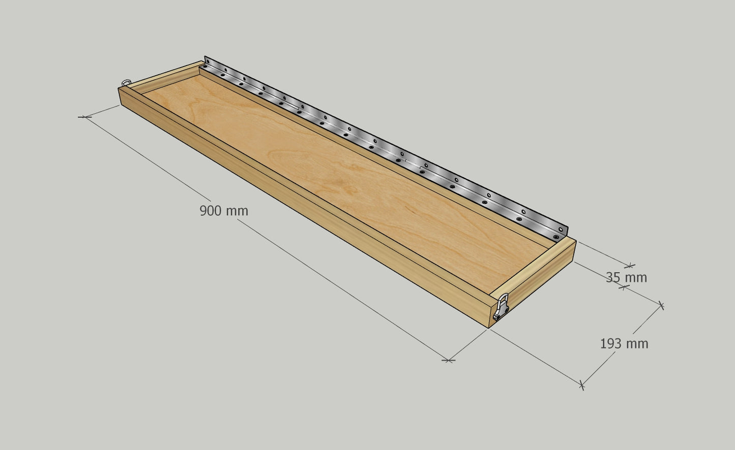 Ellie Shelf - Fold Up, Adjustable Shelf, great for slanted walls