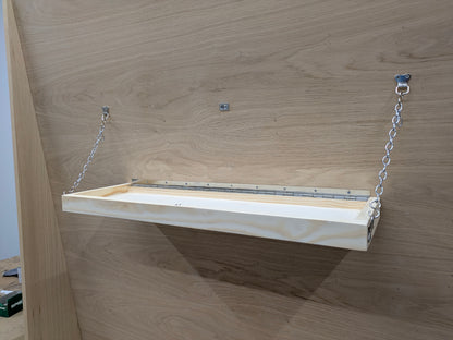 Ellie Shelf - Fold Up, Adjustable Shelf, great for slanted walls