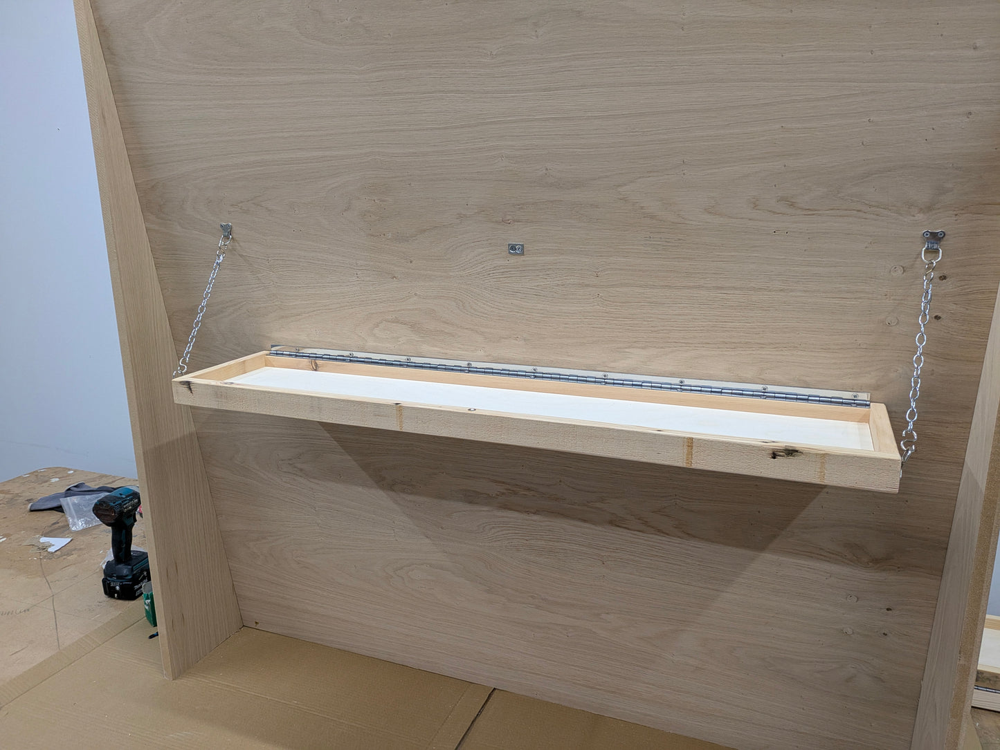 Ellie Shelf - Fold Up, Adjustable Shelf, great for slanted walls